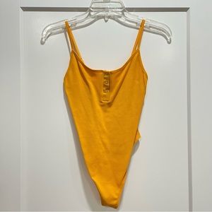 Forever 21 Yellow Bodysuit